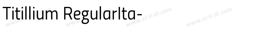 Titillium RegularIta字体转换